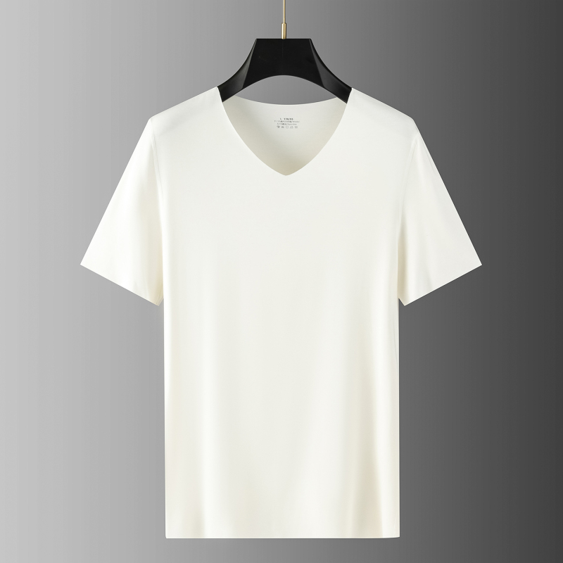 High-End Thin Men's 80-Count Modal Short-Sleeve T-Shirt, Seamless, Naked-Feel, V-Neck, Casual Cut, Base Layer, Slim-Fit Underwear High-End Thin Men's 80-Count Modal Short-Sleeve T-Shirt, Seamless, Naked-Feel, V-Neck, Casual Cut, Base Layer, Slim-Fit Underwear
