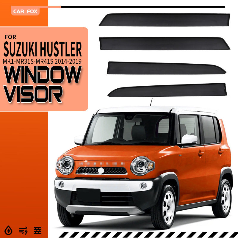 适用于铃木Suzuki Hustler车窗挡雨板雨眉晴雨挡门眉Window visor