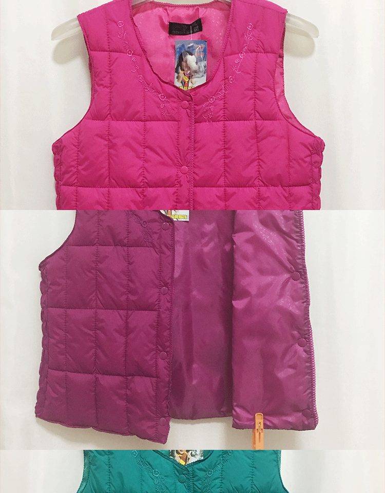 Áo lót nữ xuống trung và áo vest cotton cổ và già để mặc áo ấm mẹ vest vai rộng cỡ ngắn quần áo nữ