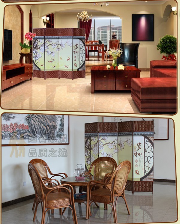 Trung Quốc phong cách màn hình phân vùng thời trang hiện đại tối giản phòng khách hiên gấp hai mặt gỗ rắn di động phòng ngủ vải màn hình gấp - Màn hình / Cửa sổ khung cửa gỗ đẹp