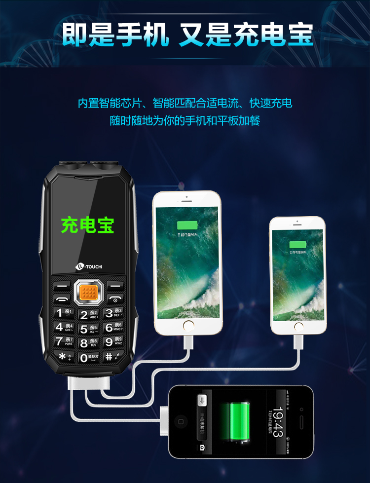 K-Touch / Tianyu Q3 ba điện thoại chống di động Mobile Unicom Telecom điện thoại di động cũ điện thoại di động cũ