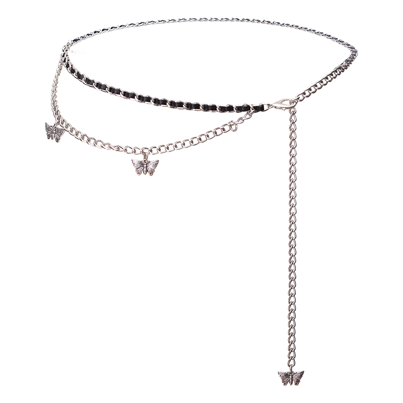 Miss Major Hong Kong style retro design waist chain butterfly
