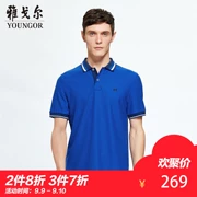 Youngor Youngor Nam Ngắn Tay Áo T-Shirt Kinh Doanh Bình Thường Nước Mềm Cotton Mùa Hè Ngắn Tay Áo Polo Áo Nam 8581