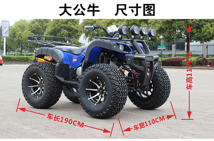 Lớn và nhỏ bull trục lái xe ATV bốn bánh off-road leo núi xe máy điện 125-250 tất cả các địa hình địa điểm