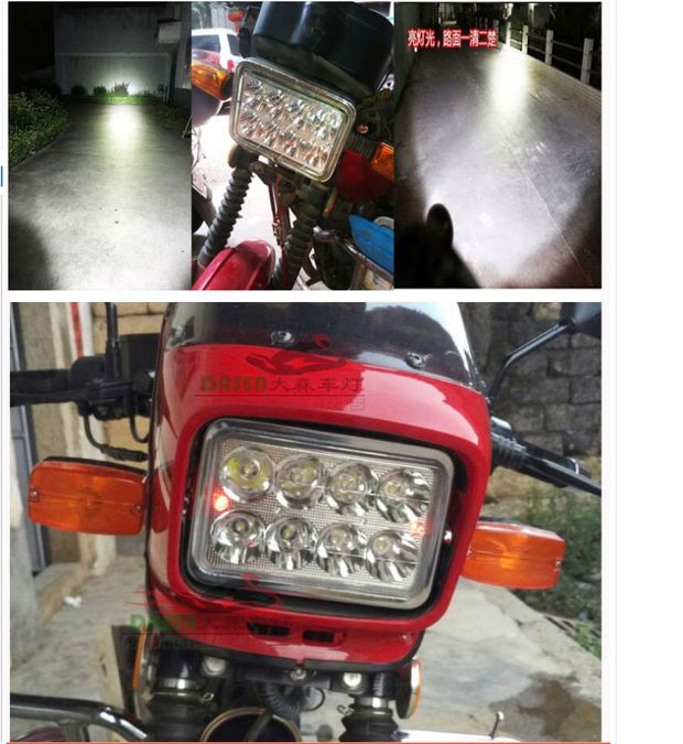 Xe máy nam 125 đèn pha dao xe máy GS125 phía trước siêu sáng xa và gần sửa đổi phụ kiện bóng đèn led bọc tay ga xe máy