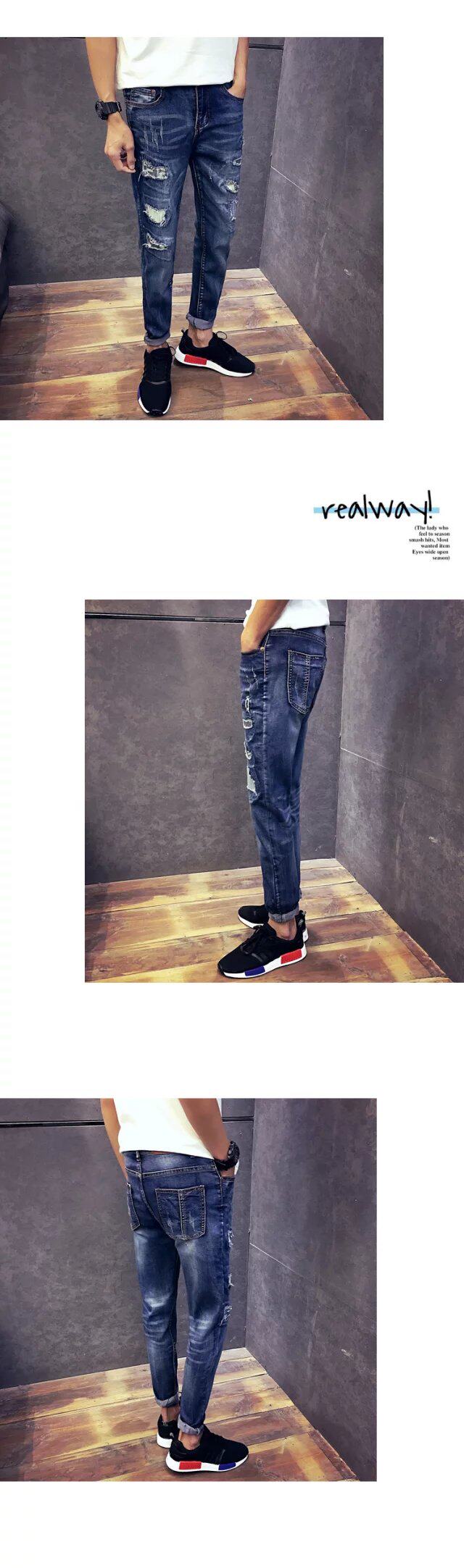 Jeans en coton pour automne - Ref 1461822 Image 14