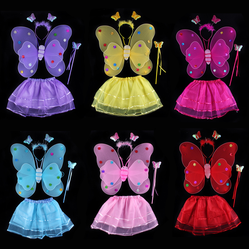 1 Chen Tao children's performance costume performance props sequins without gold powder double butterfly wings 3-piece set