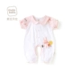 Sơ sinh tay ngắn một mảnh cotton nữ mùa hè ra quần áo bé bé điều hòa không khí phù hợp với váy mùa hè mỏng - Áo liền quần áo liền quần bò sữa cao cấp