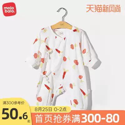 Melabella newborn jumpsuit summer air conditioning climbing suit pure cotton thin romper baby gauze baby clothes