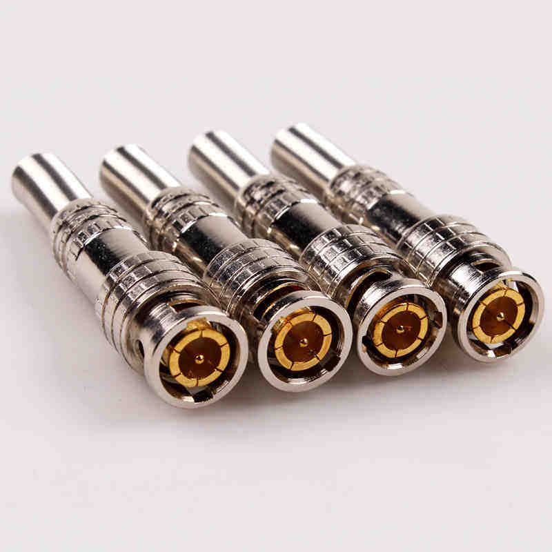 Solder-free copper core BNC connector monitoring AHD simulator accessories video cable connector Q9 head welding optional