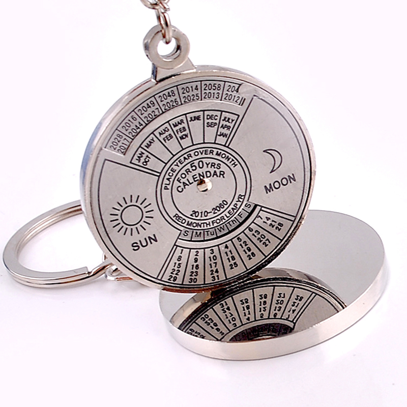 Metal Creative Perpetual Calendar Keychain Compass Keychain Chinese/English Glass Bead Perpetual Calendar Keychain 017 Metal Creative Perpetual Calendar Keychain Compass Keychain Chinese/English Glass Bead Perpetual Calendar Keychain 017