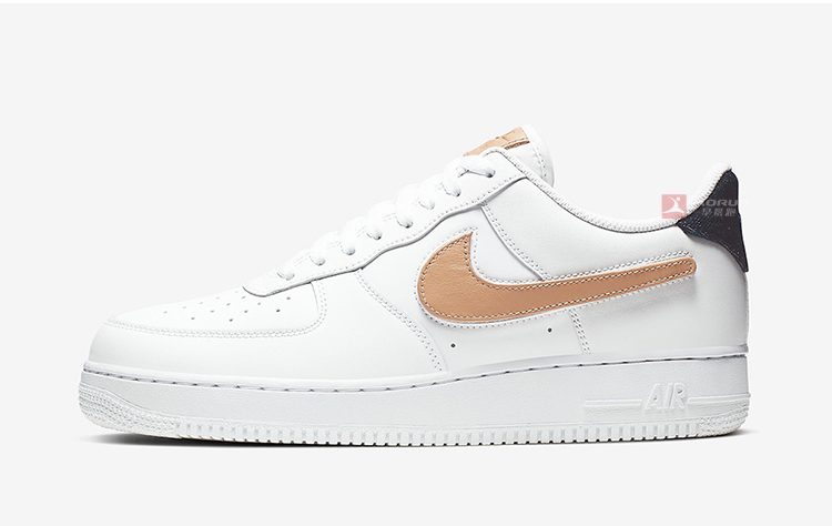 Buổi sáng chạy Nike Air Force 1 móc denim ba màu Giày AF1 Velcro CT2253-100 - Dép / giày thường giày sneaker nam