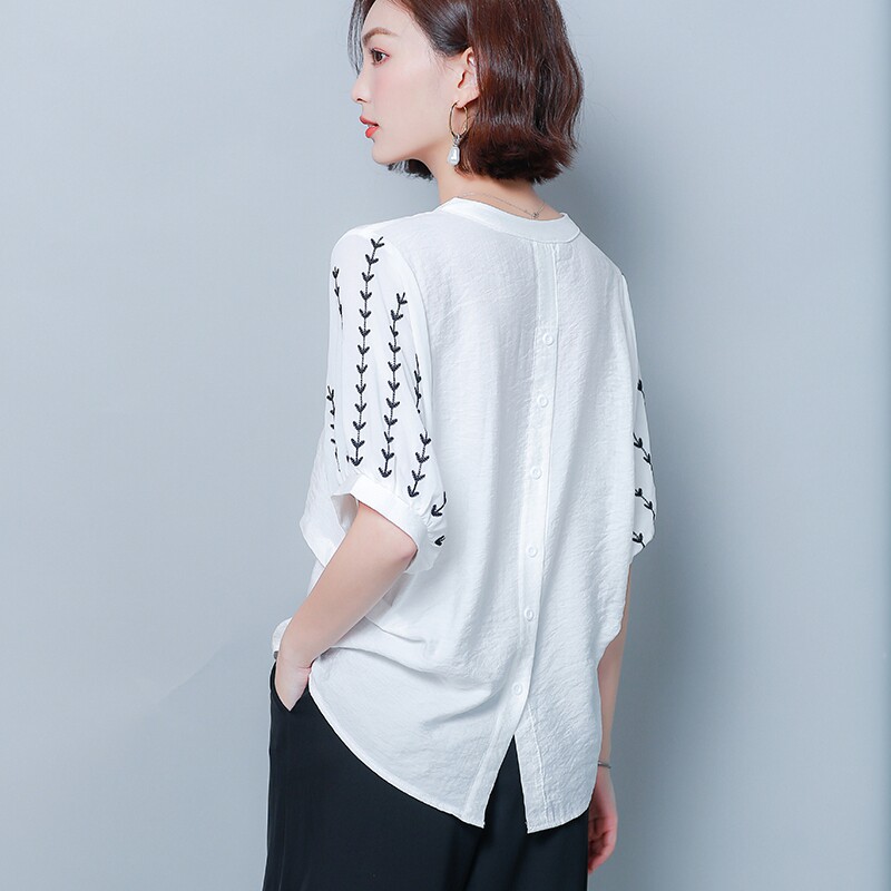 Yang Mom snow shirt women design summer dress new temperament with broad leg pants jersey thin cover