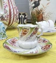 Pure hand-painted green flowers customized coffee cup