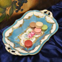 Pirivet hand painted blue long plate