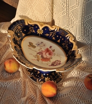 Full deposit 2680 Ridgeway1811- 1828 cobalt blue hand-painted lamp 33 5 by 23 5 high 16