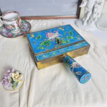 Deposit full amount in stock 1580 return copper cloisonné enamel purely hand-painted storage box old iron