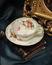 Coalport anelaide 1830 hand painted cup and saucer 10 by 5 5 plate diameter 14 5
