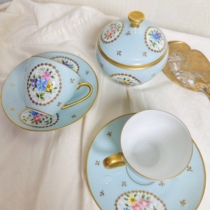 Spot baby blue German pure hand-painted afternoon tea set set