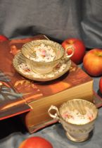 Full deposit 1980 1830 Samuel Alcock fully hand-painted two-piece set small cup caliber 8 5