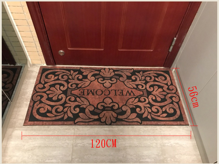 Mỹ Bắc Âu thảm cửa retro nhà cửa thảm đất nung cửa ban công thảm cao su chống trượt - Thảm sàn thảm xốp cho bé concung