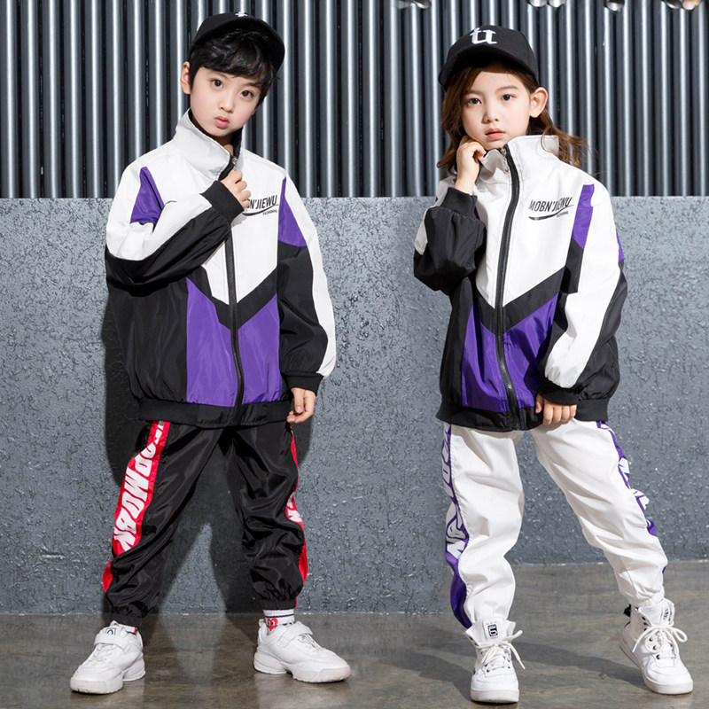 Children's street dance costumes CUHK Tong Wei suit hip hop male and female children Two sets of autumn Winter jazz performers to serve new