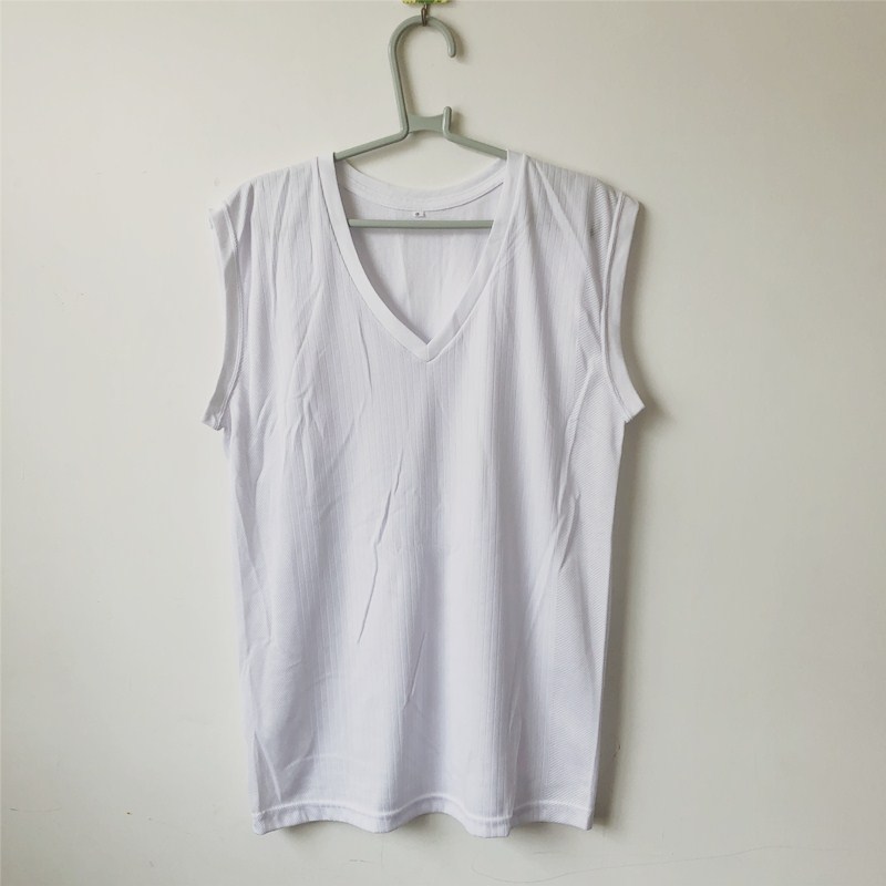 Speed dry men's sport vest wide shoulder sleeveless V collar Shoulder Row Sweat Mesh Running Cool man's vest