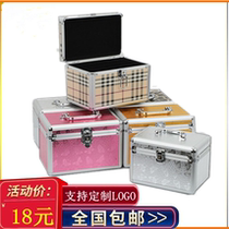 Combination lock cosmetic case foot therapy pattern embroidery aluminum box technician suitcase beauty foot massage pedicure nail ear toolbox
