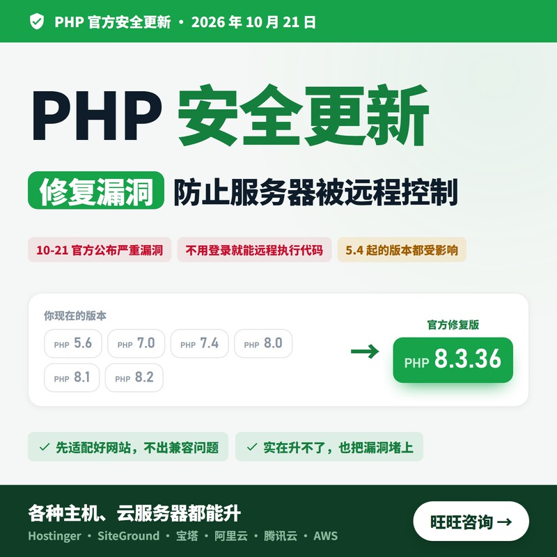 Php Vulnerability Repair, Php Upgrade to 8.3.36, Baota Hostinger Cloud Host Server Php Security Update
