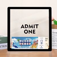 Высокопроницаемый акрил⭐Входной билет ADMIT ONE⭐Черная рамка