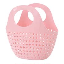 Bath Handheld Blue Bath Basket Large Storage Bathroom Plastic Dirt Basket New Basket Bath Small Basket