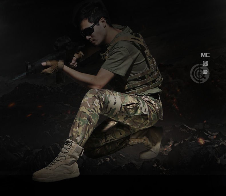 Cqb quân đội fan may mặc MC tất cả các địa hình ngụy trang quần nhiều túi quần cp ngoài trời chiến thuật quần nam - Những người đam mê quân sự hàng may mặc / sản phẩm quạt quân đội giày sĩ quan quân đội