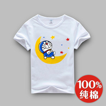 2018 childrens clothing female children boy short sleeve T-shirt summer baby base shirt Korean version of cotton round neck half sleeve top