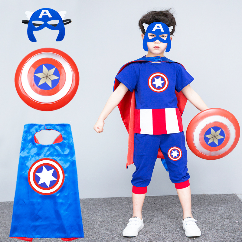 American Children's suit Captain 6 Ottmann boy fit 5-year-old Summer 4 Iron Man 7 clothes fit 3 Superman 2 Spiderman