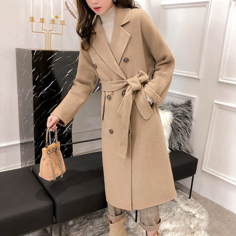 [Spot] Thắt lưng cashmere hai mặt thủ công cao cấp Albaka hai mặt xu hướng áo khoác nữ 2021