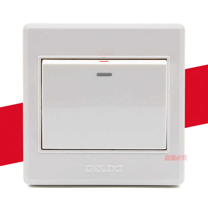 Delixi CD220 Switch Socket One Switch Panel One Open Switch Single Control Switch Socket Panel
