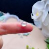 Natural jade ice seed oval small egg surface sweet water green