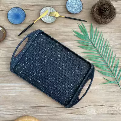 Foreign trade non-stick barbecue tray Baking tray steak frying pan barbecue open fire induction cooker general blemish treatment