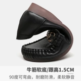 Комфортные туфли для отдыха, обувь для матери для кожаной обуви, из натуральной кожи, для среднего возраста, мягкая подошва