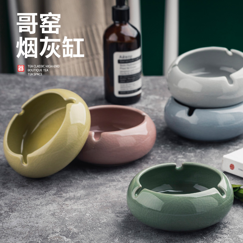 Creative ashtray personality trend anti-smoking smell light luxury minimalist home living room office ceramic ashtray customization