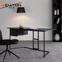 Italian light luxury desk Simple Wrought iron frosted desk Home bedroom study writing desk Laptop desk