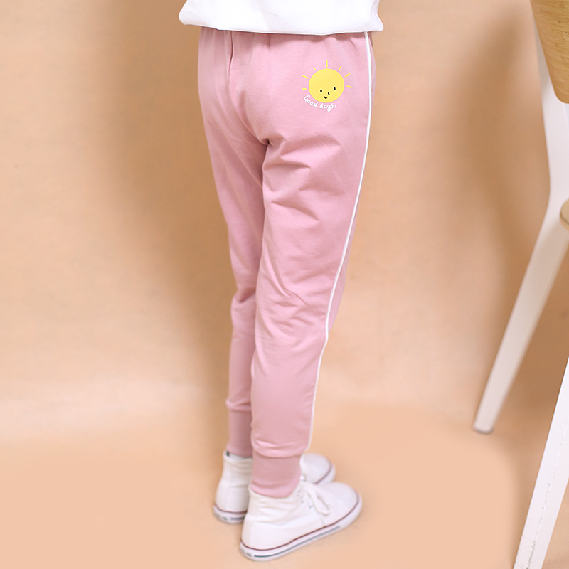 quần cô gái mùa thu phổ thông cộng với nhung trẻ em sweatpants childrens mùa xuân và mùa thu quần mặc màu đen quần củ cải mùa đông.