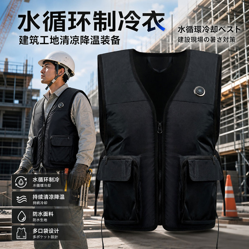 Kemanjing Air-Conditioned Clothing for Men, Water Circulation Cooling Vest, Ice Pack Vest, Air-Conditioned Vest, Summer Heat Protection and Cooling Water-Cooled Clothing