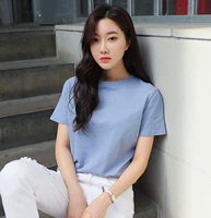 Однотонная белая цветная хлопковая брендовая футболка для школьников, сезон 2021, в корейском стиле
