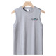 Summer pure cotton breathable sweat-absorbent vest men's shoulder-length sleeveless T-shirt students loose sports basketball shirt-Xiaocai Z