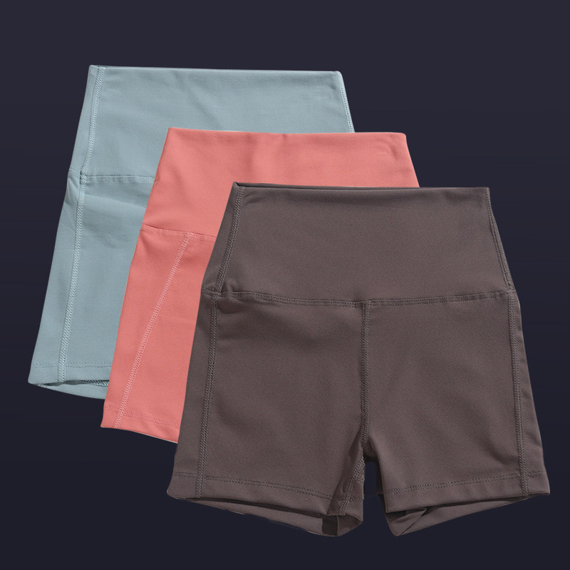 Sports Shorts Five-point Fitness Pants Ouro-American Peach Ripple Stretch Stretch Stretch Stretch for Yoga Fast Dry High Waist Running Trousers