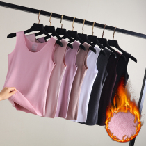 Untraced plug vest woman in autumn and winter wear hot develvet hanging tape and thick warm inside warm-up