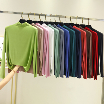 Model Half-Tall Tie Sweater Fall Sleeve T-shirt with mask and autumn thin coat