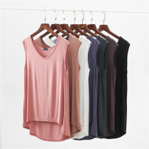 Model irregular vest female summer loose coat before short after long V-collar band with thin blouse