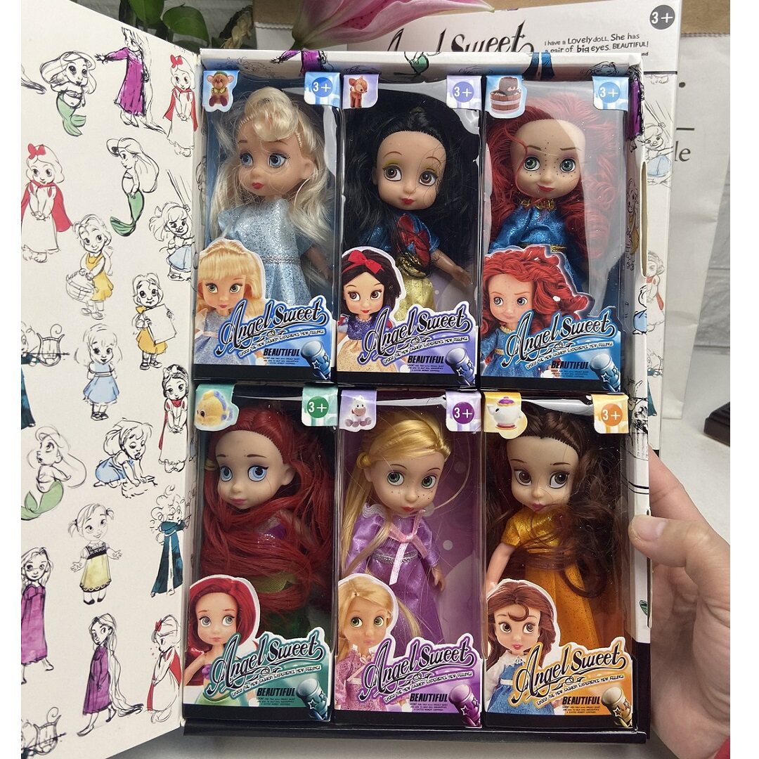Export European and American AngelSweet Mini Salon Dolls 6 Only Princess Suite Precious Snow White Snow Princess Belle